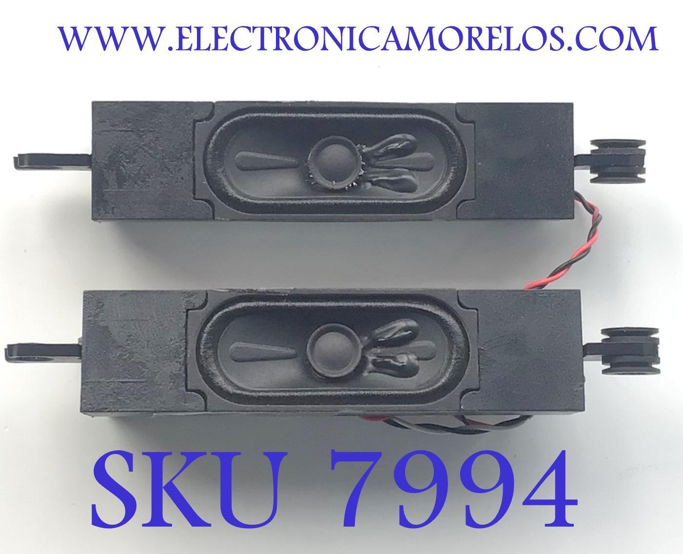 KIT DE BOCINAS PARA TV INSIGNIA / RCA / ELEMENT / ONN / DAEWOO / 2 PIEZAS / NUMERO DE PARTE MTC40LED / 8Ω/ 10W / MODELO RLDED4016A-I / 100133209 43" / 100012589 32" / DAW40FR